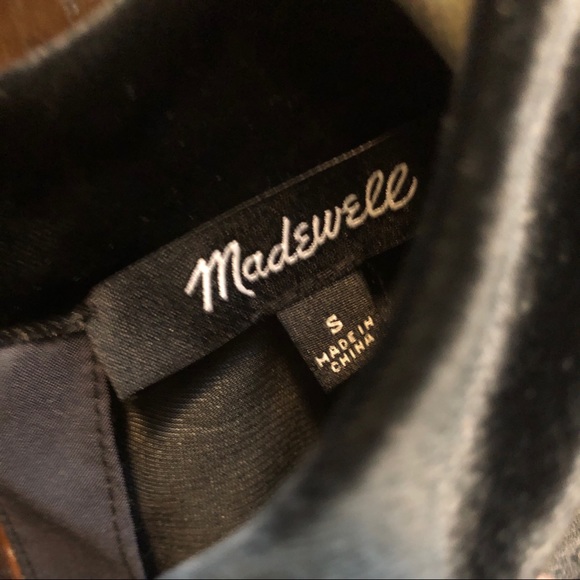 Madewell Velvet Choker Top in grey size small - Picture 4 of 4